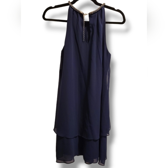 SLNY Chiffon Halter Dress NWT 6P - Picture 4 of 11